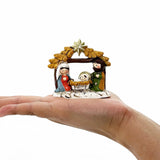 Pesebre con choza - 6.6 cm