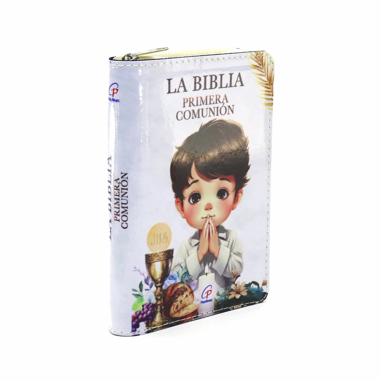 Biblia de Nuestro Pueblo con forro primera comunión niño