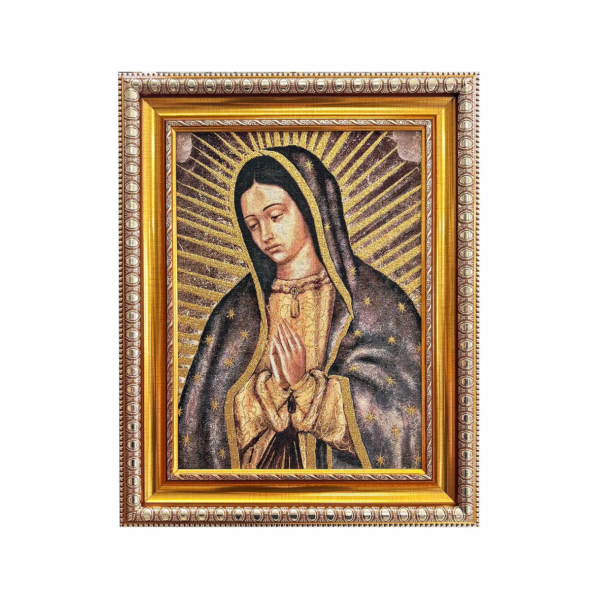 Cuadro gobelino rostro de guadalupe