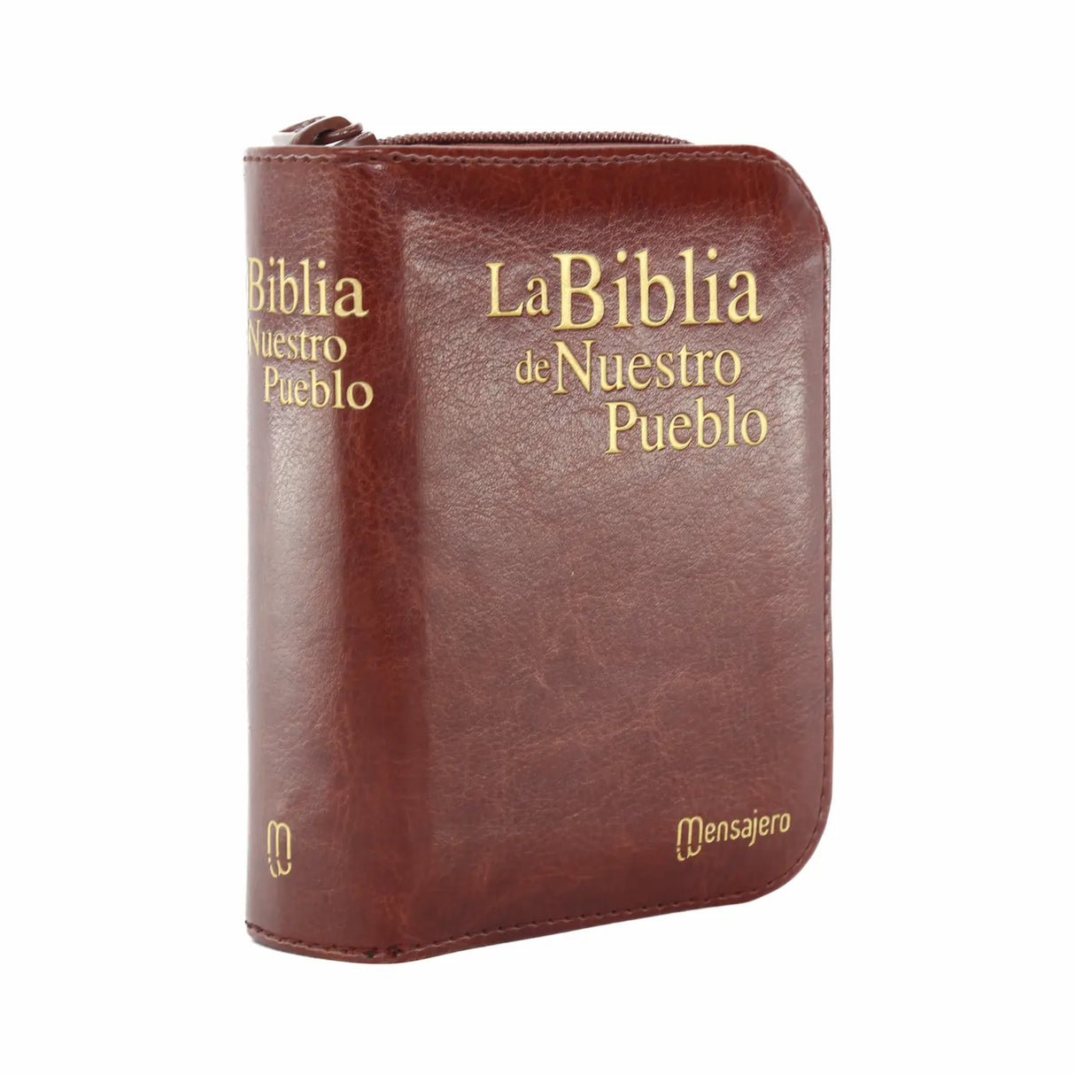 La Biblia de Nuestro Pueblo de bolsillo con estuche marrón