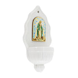 Pila de agua Bendita en porcelana Milagrosa - 16 cm