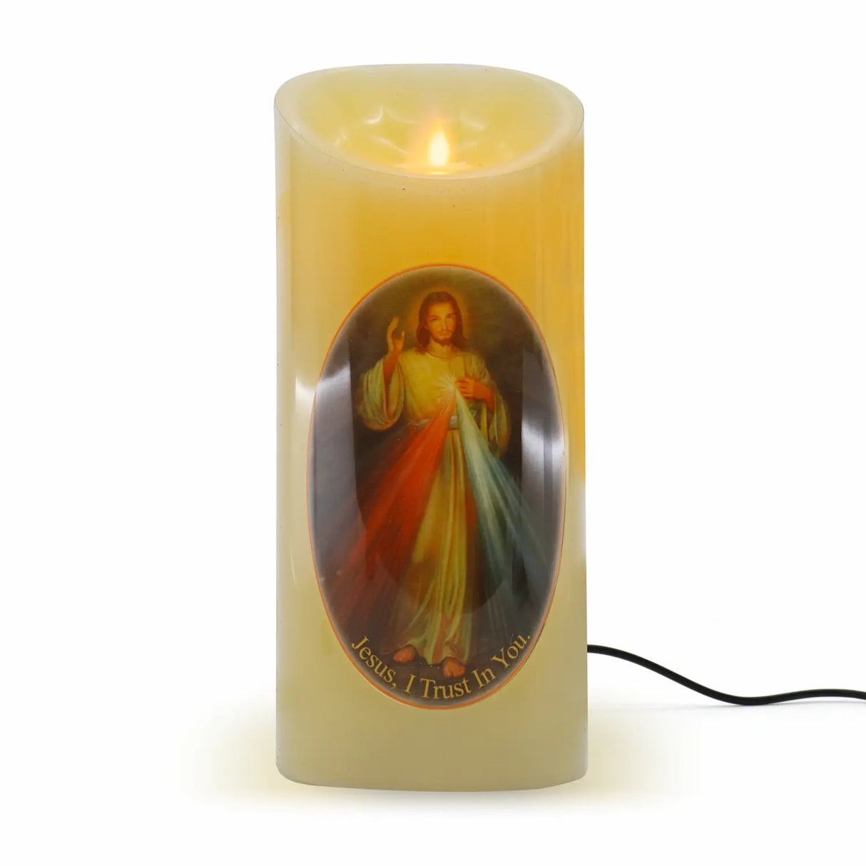 Vela led de Señor de la Misericordia grande