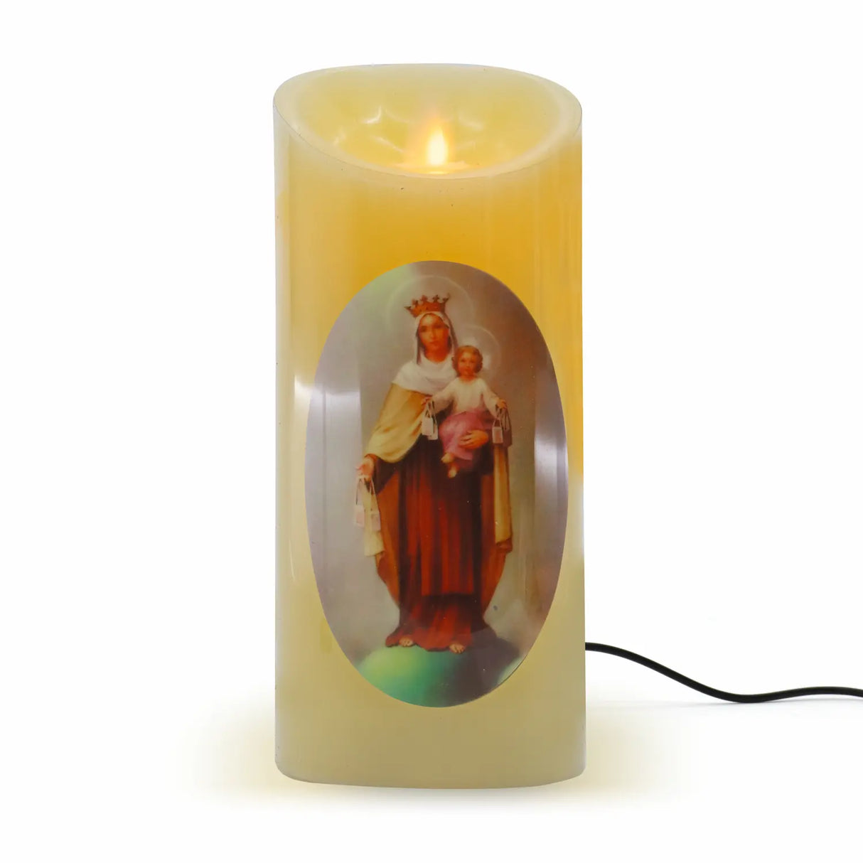 Vela led de Virgen del Carmen grande